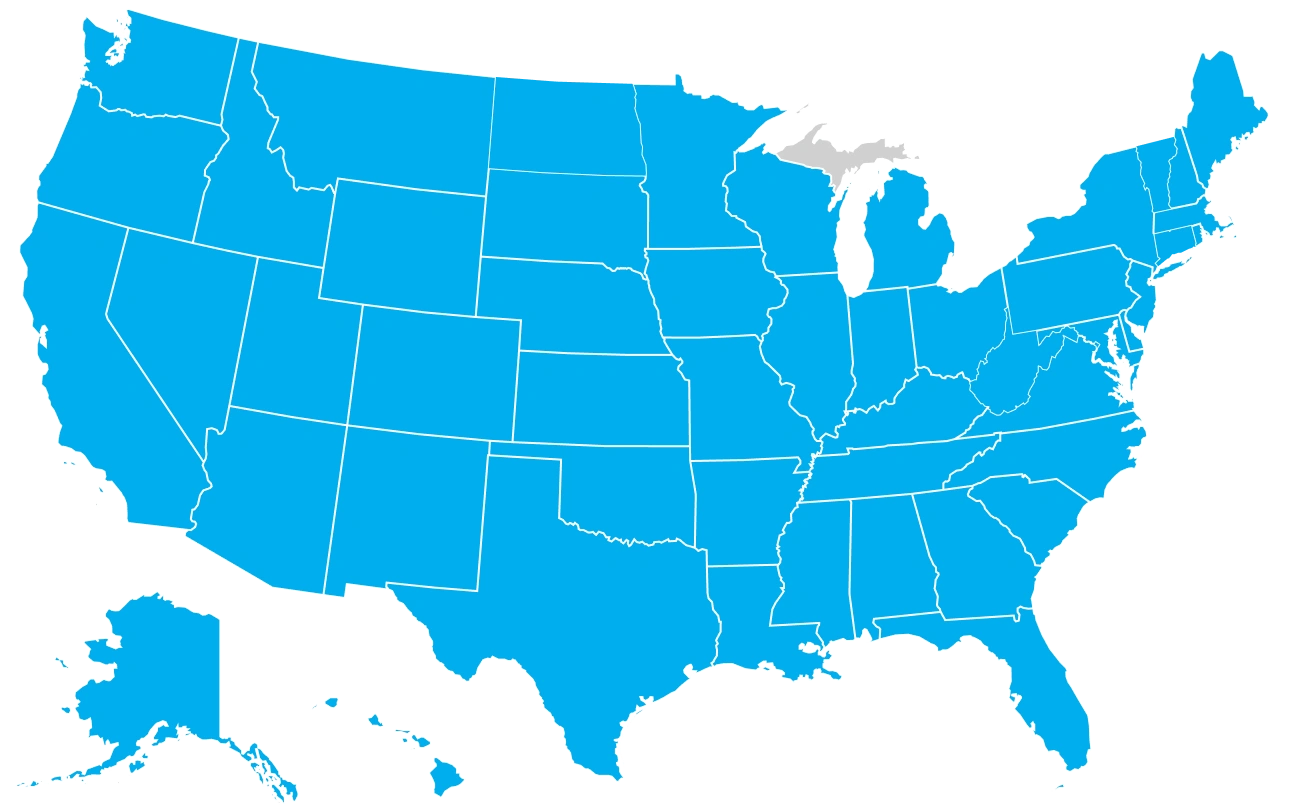 Us state map